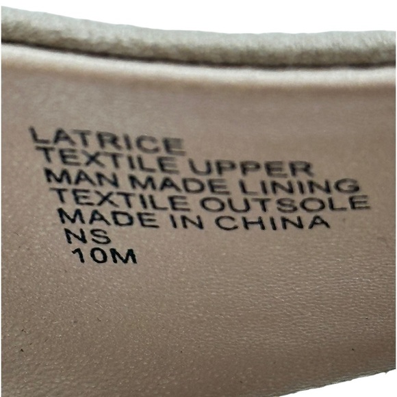 CHARLES by Charles David Latrice Nude Vegan Suede Cork Wedge Sandals Size 10 - Picture 6 of 7